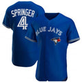 Toronto Blue Jays #4 George Springer Royal MWATKINS Flex Base Stitched Jersey