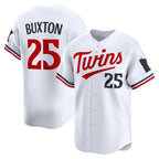 Minnesota Twins #25 Byron Buxton White MWATKINS Home Limited Player Jersey
