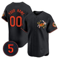 Custom Baltimore Orioles Robinson Patch Vapor Premier Limited Jersey V3 ¨C Black MWATKINS