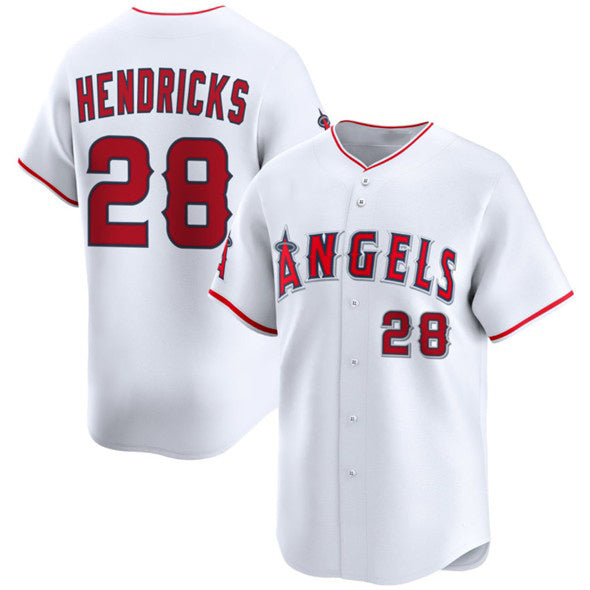 Los Angeles Angels #28 Kyle Hendricks White MWATKINS 2024 Home Limited Stitched Jersey