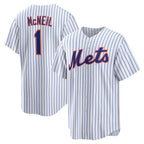 New York Mets #1 Jeff McNeil White MWATKINS Home Replica Player Jersey