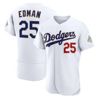 Los Angeles Dodgers #25 Tommy Edman White MWATKINS 2026 Gold Collection Authentic Jersey