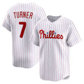 Philadelphia Phillies #7 Trea Turner White MWATKINS Home Limited Player Jersey