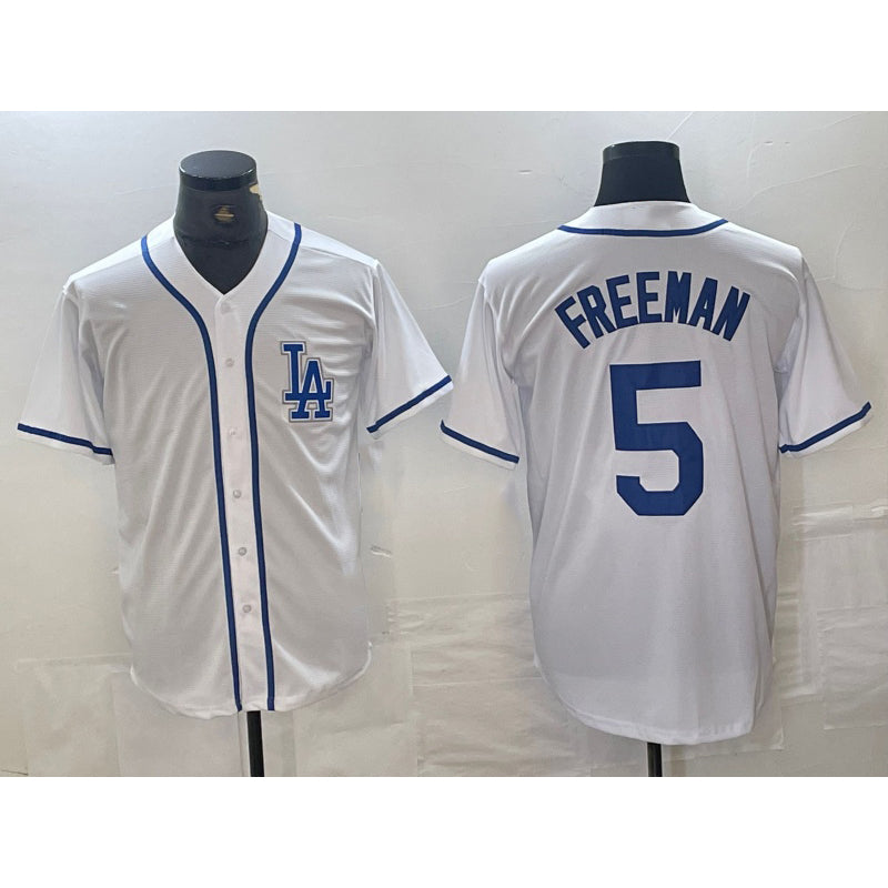 Los Angeles Dodgers #5 Freddie Freeman White MWATKINS Cool Base Stitched Jersey