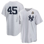 New York Yankees #45 Gerrit Cole White MWATKINS 2024 World Series Cool Base Stitched Jersey