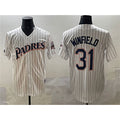 San Diego Padres #31 Dave Winfield White MWATKINS Throwback With Patch Cool Base Stitched Jersey