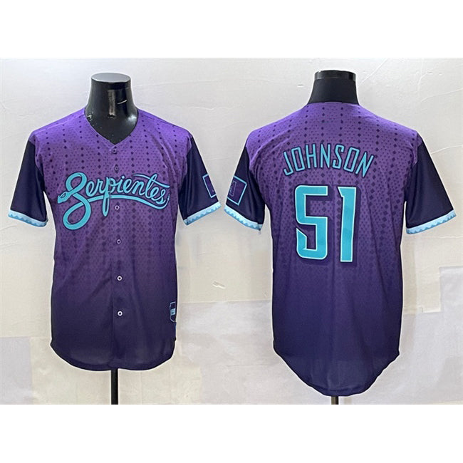 Arizona Diamondbacks #51 Randy Johnson Purple MWATKINS 2025 City Connect Limited Stitched Jersey