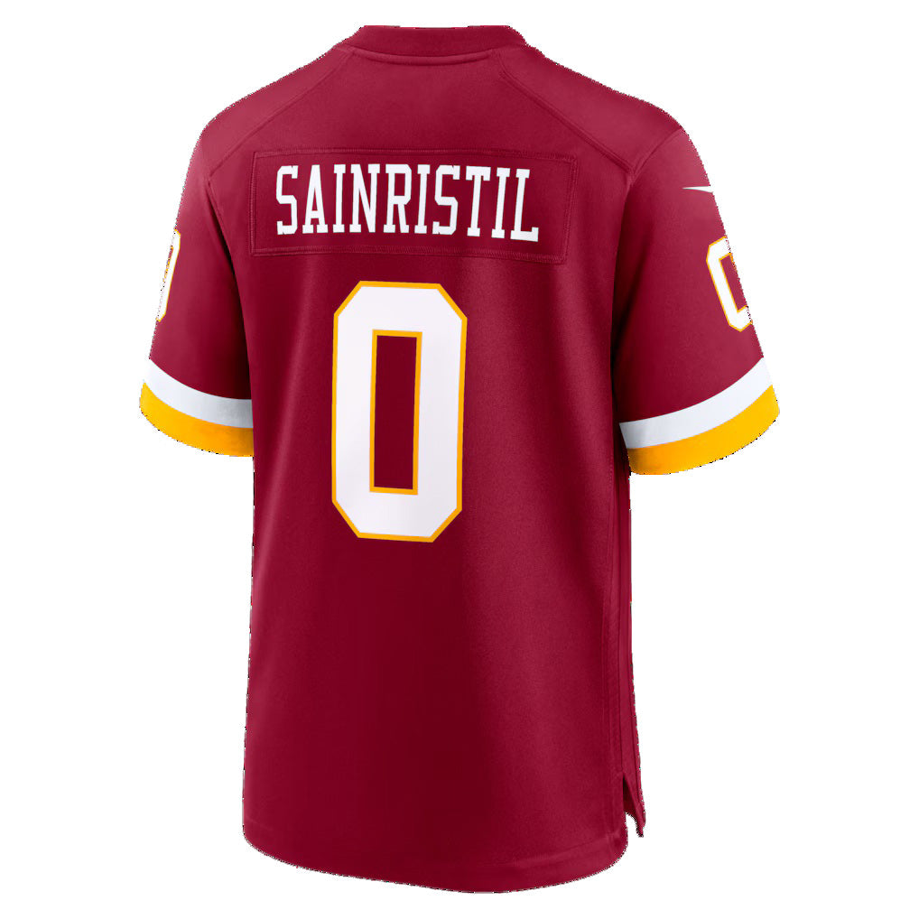 W.Commanders #0 Mike Sainristil Burgundy MWATKINS Game Jersey