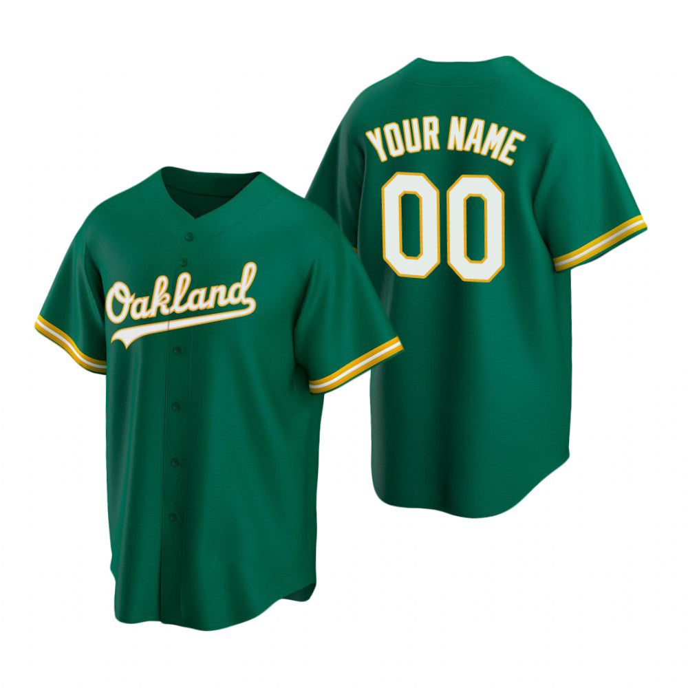 Custom Oakland Athletics Green MWATKINS Stitched Cool Base Jersey