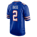 B.Bills #2 Tyler Bass Royal MWATKINS Game Player Jersey