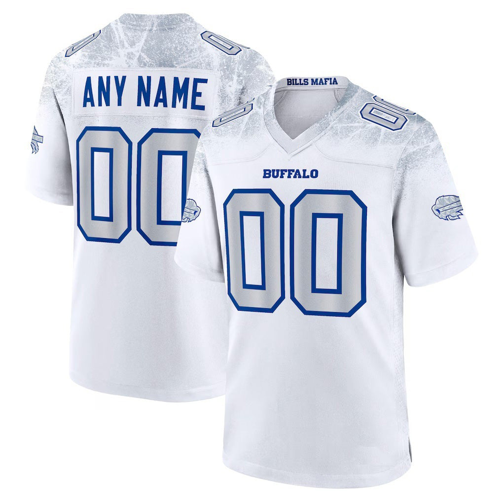 Custom B.Bills White MWATKINS 2025 Rivalries Collection Game Jersey