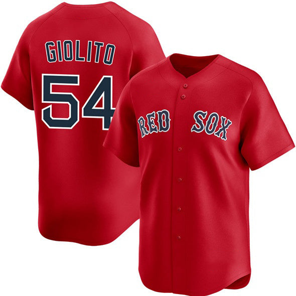 Boston Red Sox #54 Lucas Giolito Red MWATKINS 2025 Alternate Limited Stitched Jersey