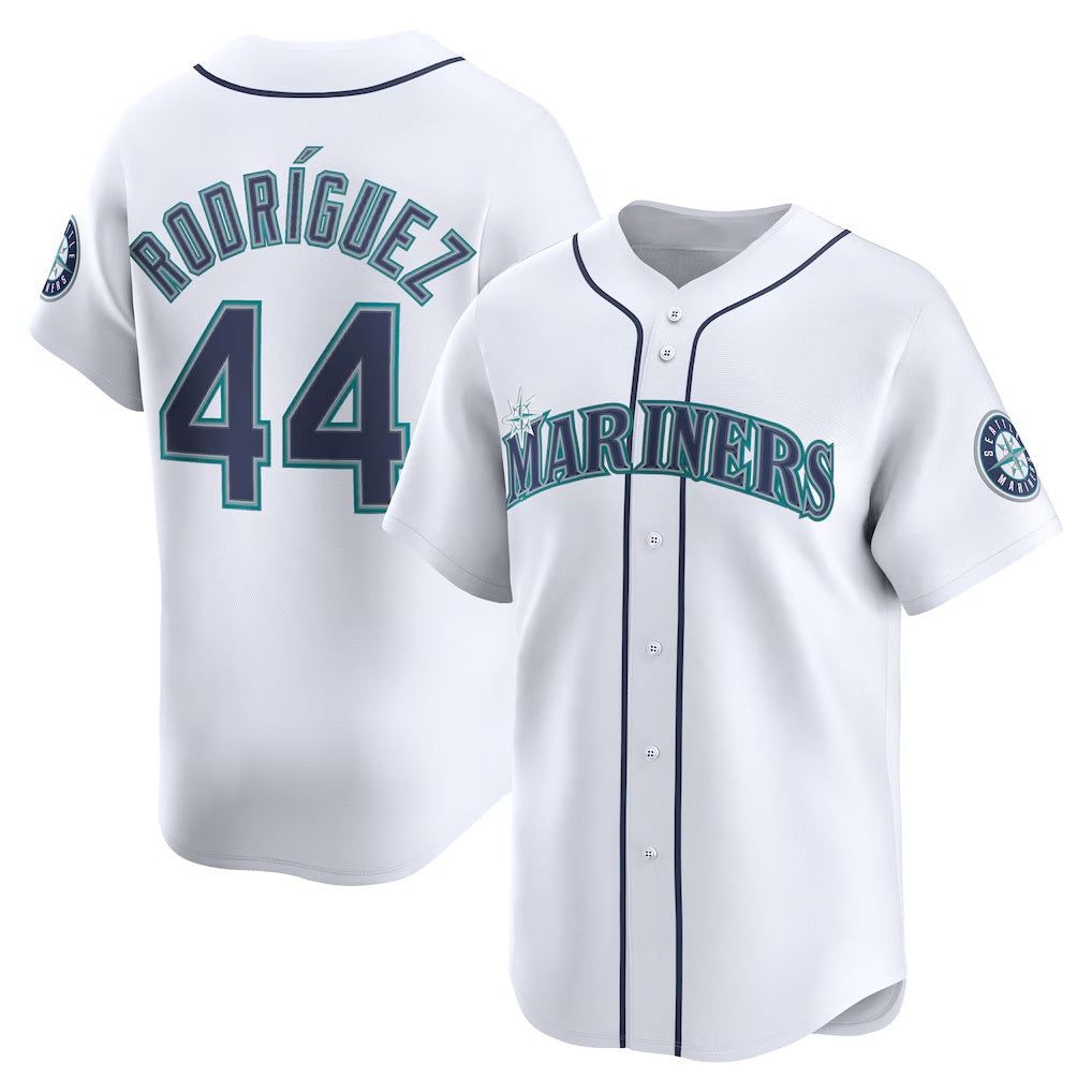 Seattle Mariners #44 Julio Rodr¨ªguez White MWATKINS Home Limited Player Jersey