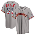 San Francisco Giants #51 Jung Hoo Lee USA 250 Fourth of July Road Stadium Jersey - Gray MWATKINS