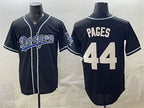 Los Angeles Dodgers #44 Andy Pages Black MWATKINS Stitched Jersey