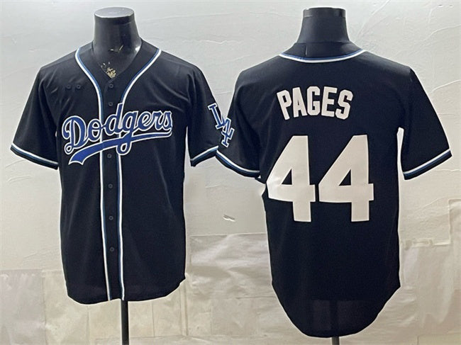 Los Angeles Dodgers #44 Andy Pages Black MWATKINS Stitched Jersey