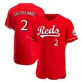 Cincinnati Reds #2 Nick Castellanos Scarlet MWATKINS 2021 Alternate Jersey
