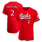 Cincinnati Reds #2 Nick Castellanos Scarlet MWATKINS 2021 Alternate Jersey