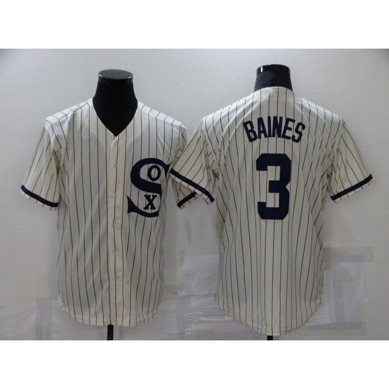 Chicago White Sox #3 Harold Baines 2021 Cream MWATKINS Field of Dreams Name Cool Base Stitched Jersey
