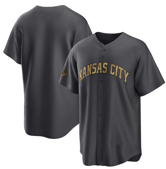 Kansas City Royals Blank Charcoal MWATKINS 2022 All-Star Cool Base Stitched Jersey