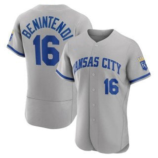 Kansas City Royals #16 Andrew Benintendi Grey MWATKINS Flex Base Stitched Jersey
