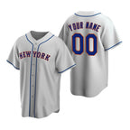 Custom New York Mets Gray MWATKINS Stitched Cool Base Road Jersey