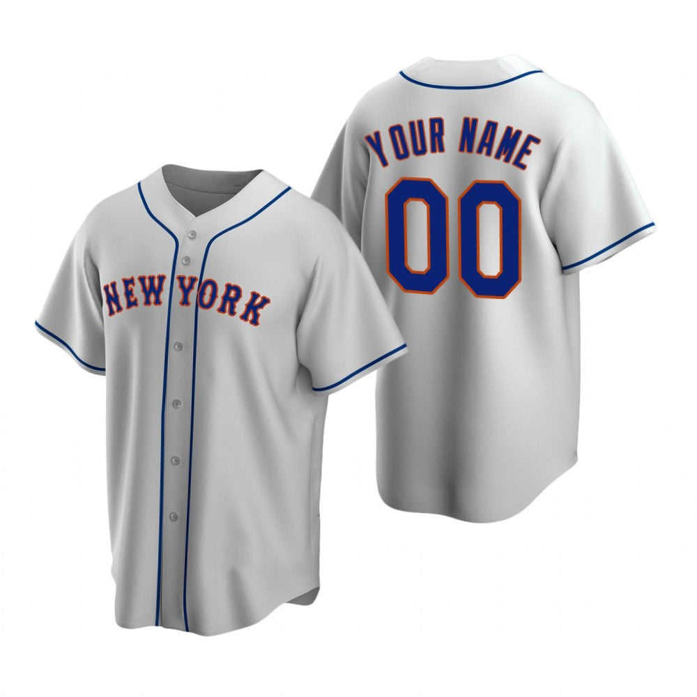 Custom New York Mets Gray MWATKINS Stitched Cool Base Road Jersey