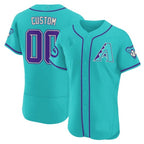 Custom Arizona Diamondbacks 2024 Teal Purple Jersey ¨C Teal 3 MWATKINS