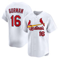 St. Louis Cardinals #16 Nolan Gorman White MWATKINS Home Limited Player Jersey