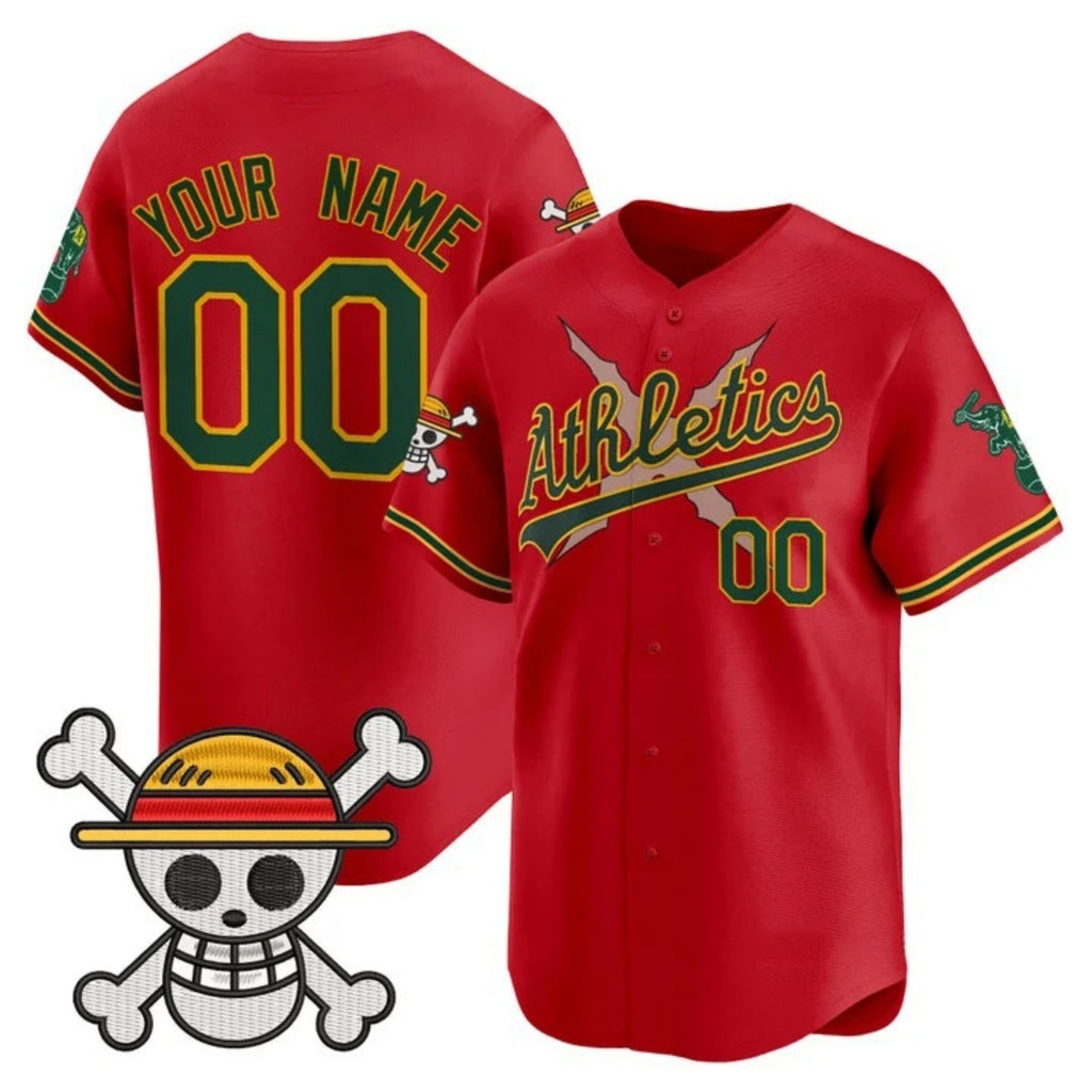 Custom Oakland Athletics x One Piece Red MWATKINS Vapor Premier Limited Jersey - Stitched