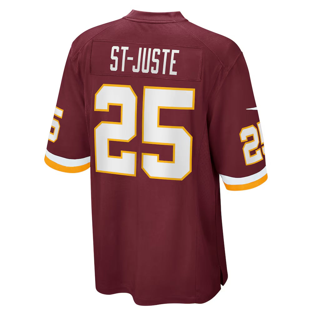 W.Football Team #25 Benjamin St-Juste Burgundy MWATKINS Game Jersey