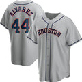 Houston Astros #44 Yordan Alvarez Grey MWATKINS Cool Base Stitched Jersey