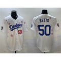 Los Angeles Dodgers #50 Mookie Betts White MWATKINS 2025 Tokyo Series Limited Stitched Jersey