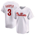 Philadelphia Phillies #3 Bryce Harper White MWATKINS Home Limited Player Jersey
