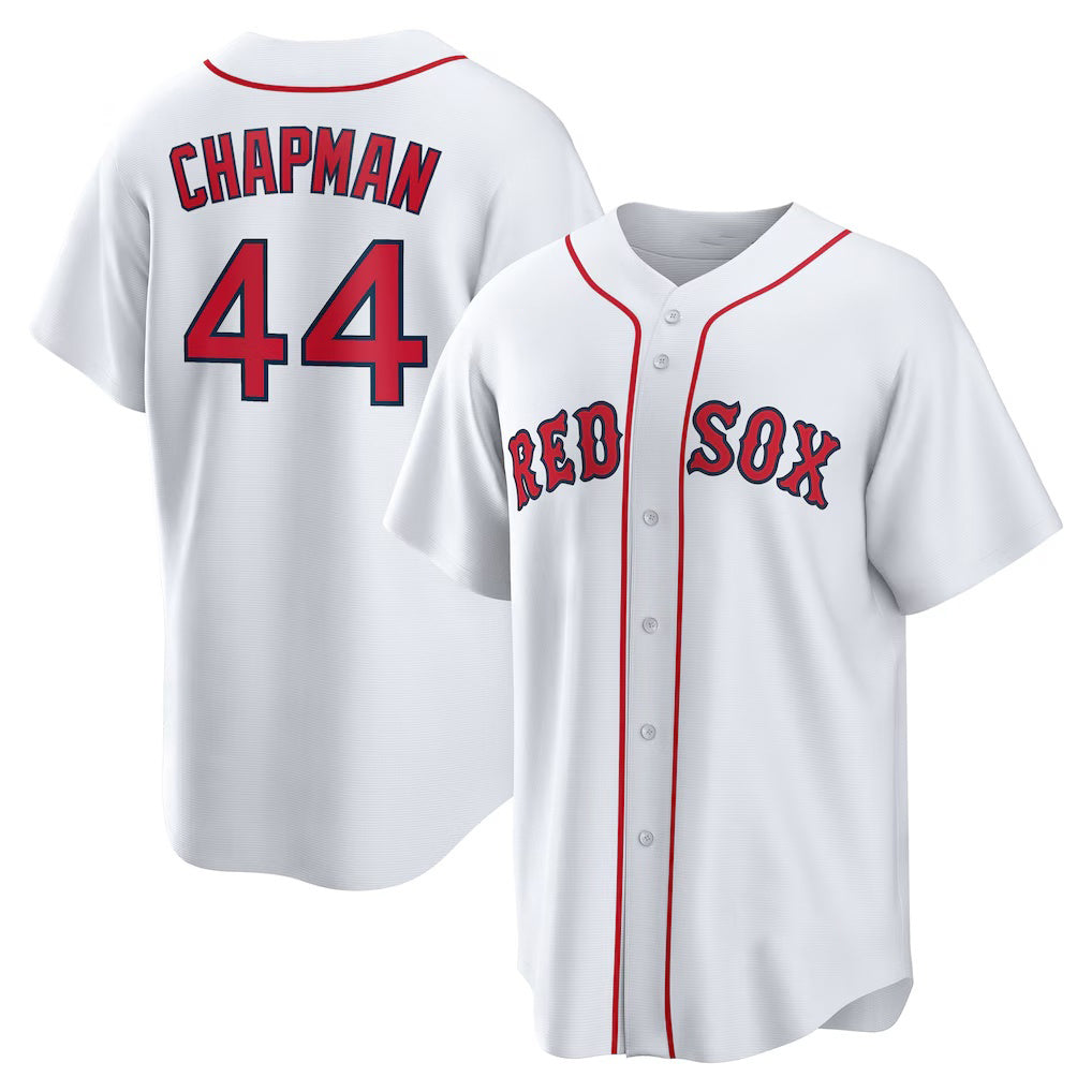 Boston Red Sox #44 Aroldis Chapman White MWATKINS Home Replica Jersey
