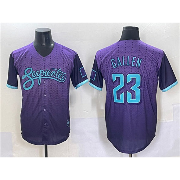 Arizona Diamondbacks #23 Zac Gallen Purple MWATKINS 2025 City Connect Limited Stitched Jersey