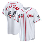 Cincinnati Reds #44 Elly De La Cruz USA 250 Fourth of July Home Stadium Jersey - White MWATKINS