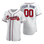 Custom Atlanta Braves White MWATKINS 2020 Stitched Flex Base Jersey