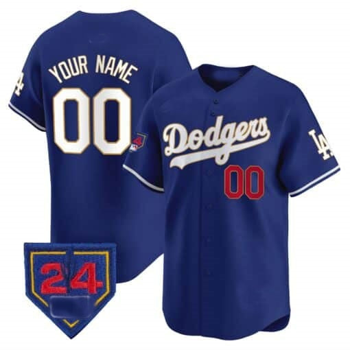 Custom Los Angeles Dodgers 2024 Spring Training Patch Vapor Premier Limited Jersey ¨C Royal MWATKINS