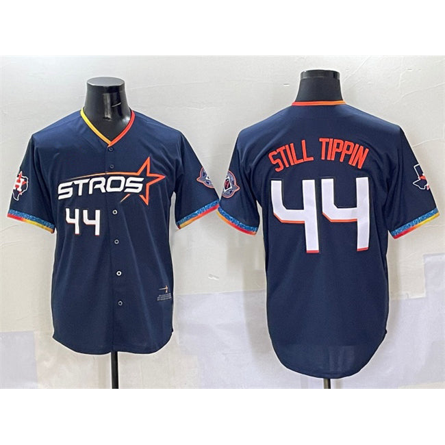 Houston Astros #44 Still Tippin Navy MWATKINS 2025 City Connect With Texas Patch Limited Stitched Jersey