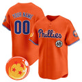 Custom Philadelphia Phillies x Dragon Ball Orange MWATKINS Vapor Premier Limited Jersey - All Stitched