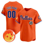 Custom Philadelphia Phillies x Dragon Ball Orange MWATKINS Vapor Premier Limited Jersey - All Stitched