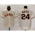 San Francisco Giants #24 Willie Mays Cream MWATKINS 2024 Home Limited Stitched Jersey