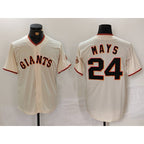 San Francisco Giants #24 Willie Mays Cream MWATKINS 2024 Home Limited Stitched Jersey