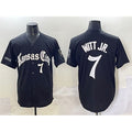 Kansas City Royals #7 Bobby Witt Jr. Black MWATKINS 'Gothic Crown Edition' Vapor Premier Limited Stitched Jersey