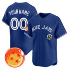 Custom Toronto Blue Jays x Dragon Ball Royal MWATKINS Vapor Premier Limited Jersey - All Stitched