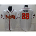 Atlanta Braves #28 Matt Olson 2022 White Gold MWATKINS World Series Champions Program Cool Base Stitched Jersey