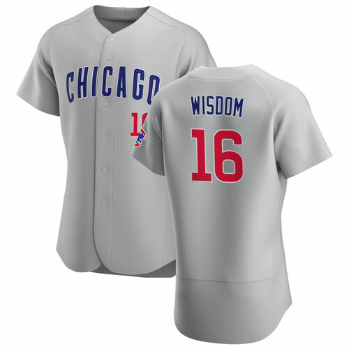 Chicago Cubs #16 Patrick Wisdom Gray MWATKINS Flex Base Stitched Jersey