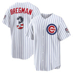 Chicago Cubs #3 Alex Bregman USA 250 Fourth of July Home Stadium Jersey - White MWATKINS