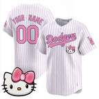 Custom Los Angeles Dodgers ACTIVE PLAYER Pinstripe MWATKINS 2025 Hello Kitty Vapor Premier Limited Stitched Jersey